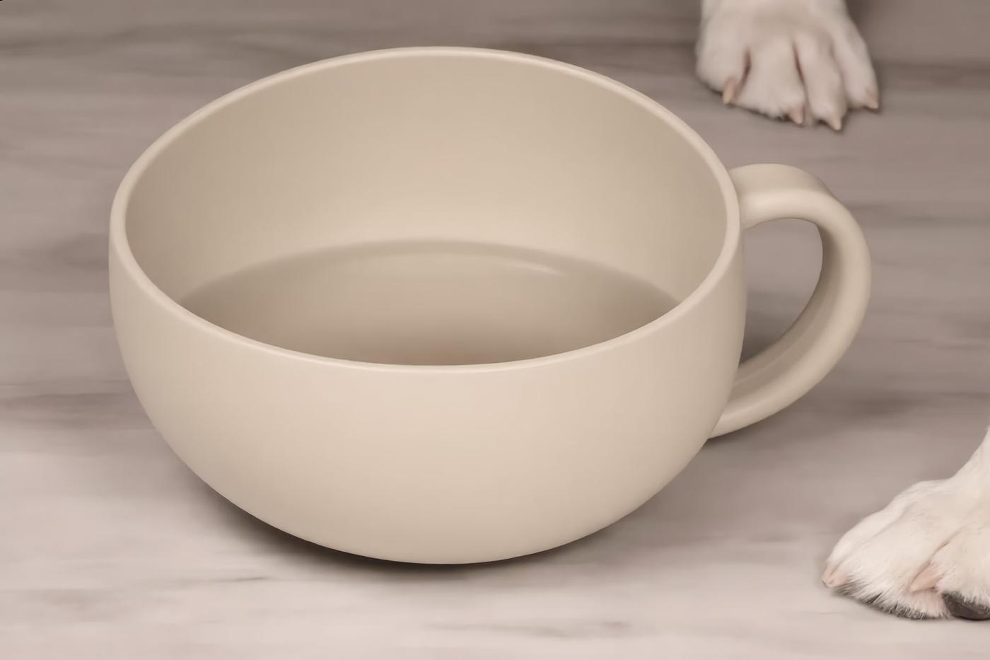 It stays in the bowl.